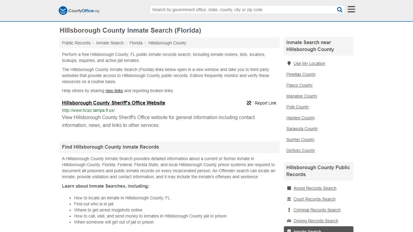 Inmate Search - Hillsborough County, FL (Inmate Rosters & Locators)