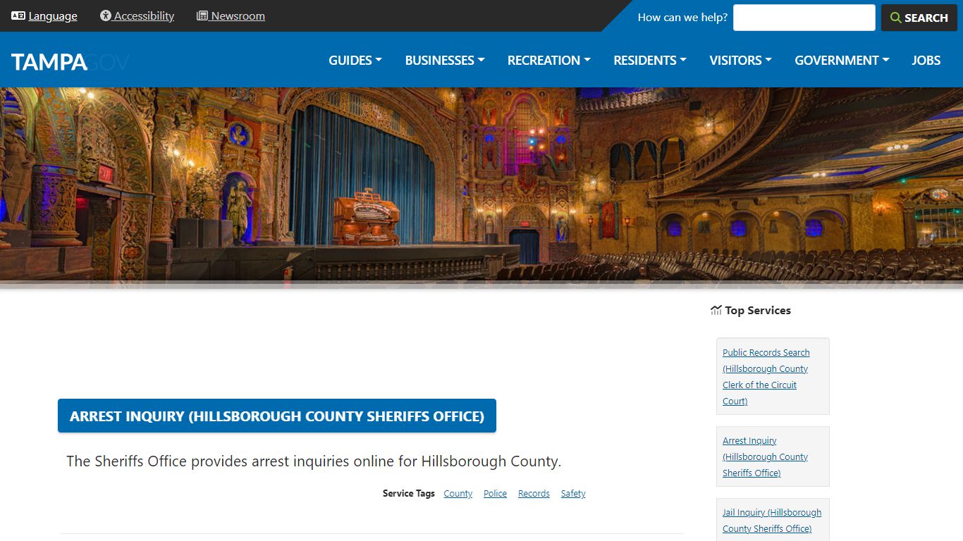 Arrest Inquiry (Hillsborough County Sheriffs Office)